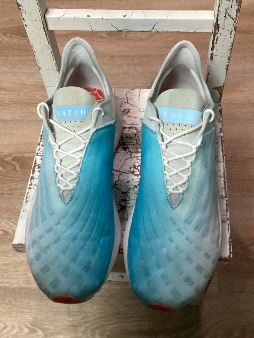 Saysh One Women's Blue & White Athletic Sneakers Size 9.5